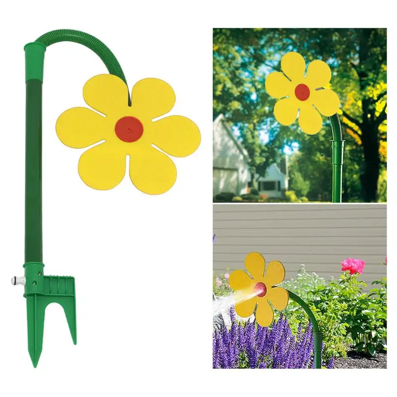 

Creative Sunflower Sprinkler Automatic Rotating Dancing Sunflower Water Spray Intelligent Large Area Lawn Garden Sprinklers