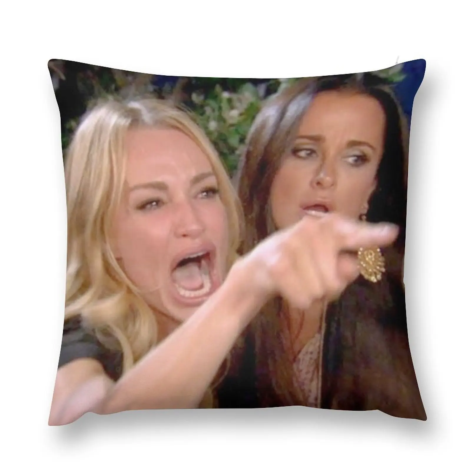 

woman yelling at cat meme Throw Pillow Christmas Throw Pillows Covers Custom Cushion Cushion Covers For Living Room
