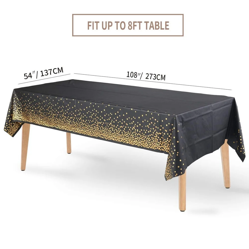 Galaxy Starry Night Tablecloth - 54x108 Inch Plastic Space Theme Table Cover For Parties