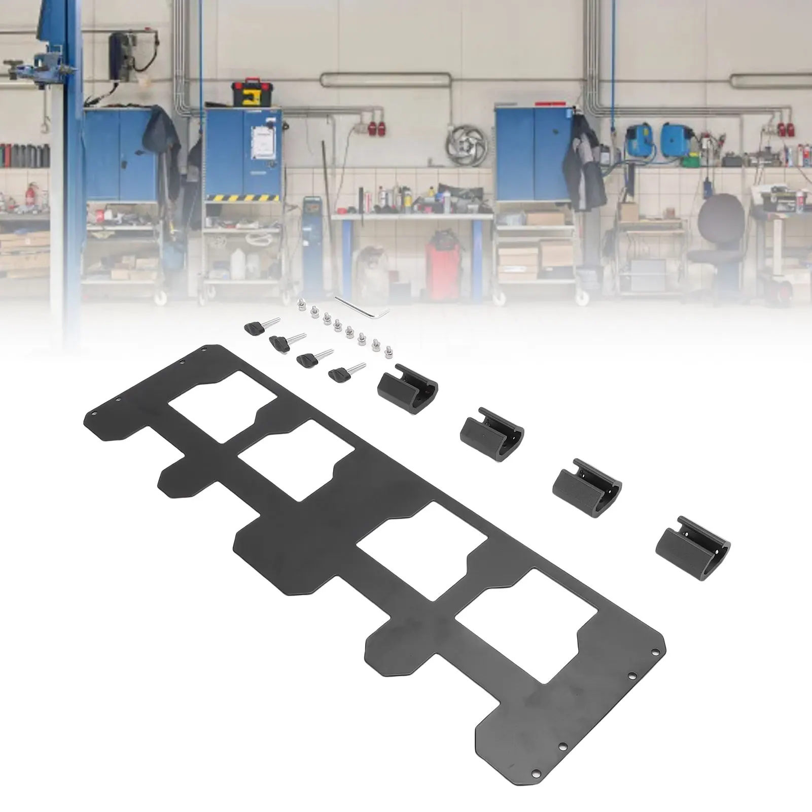 팩아웃 메탈 공구함 전면 정리함 수납 브래킷용 마운팅 플레이트 (크레이트 하프 풀 폭 수납 케이스용)