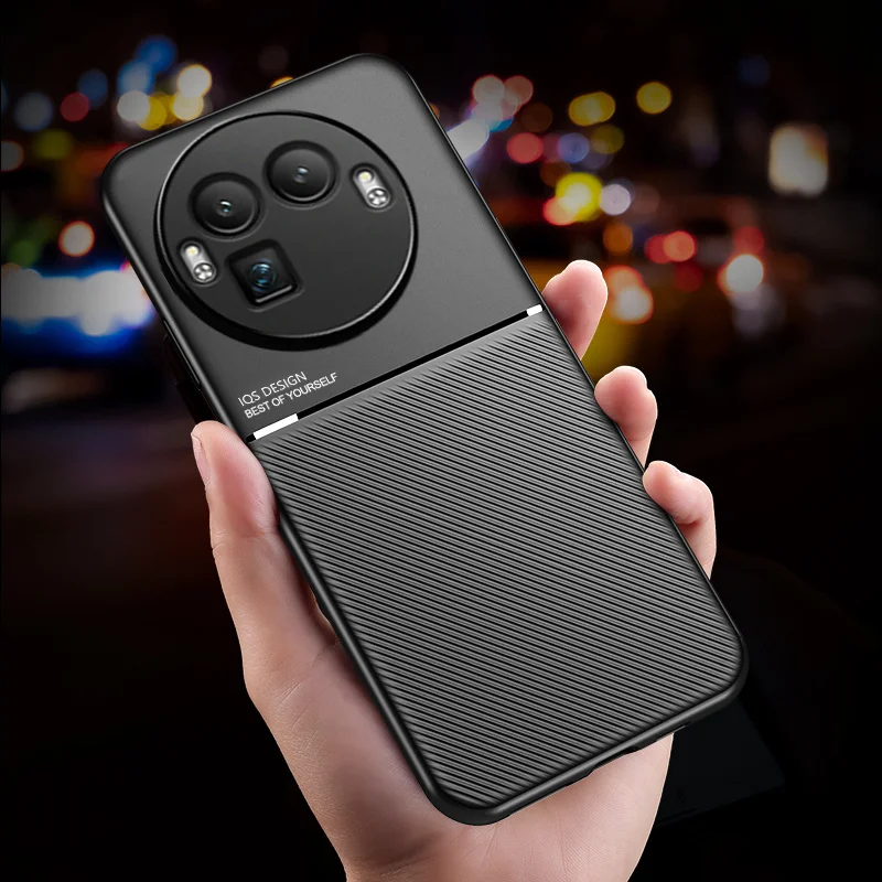 Luxury Magnetic Leather Phone Case – Soft Silicone Protective Back Cover