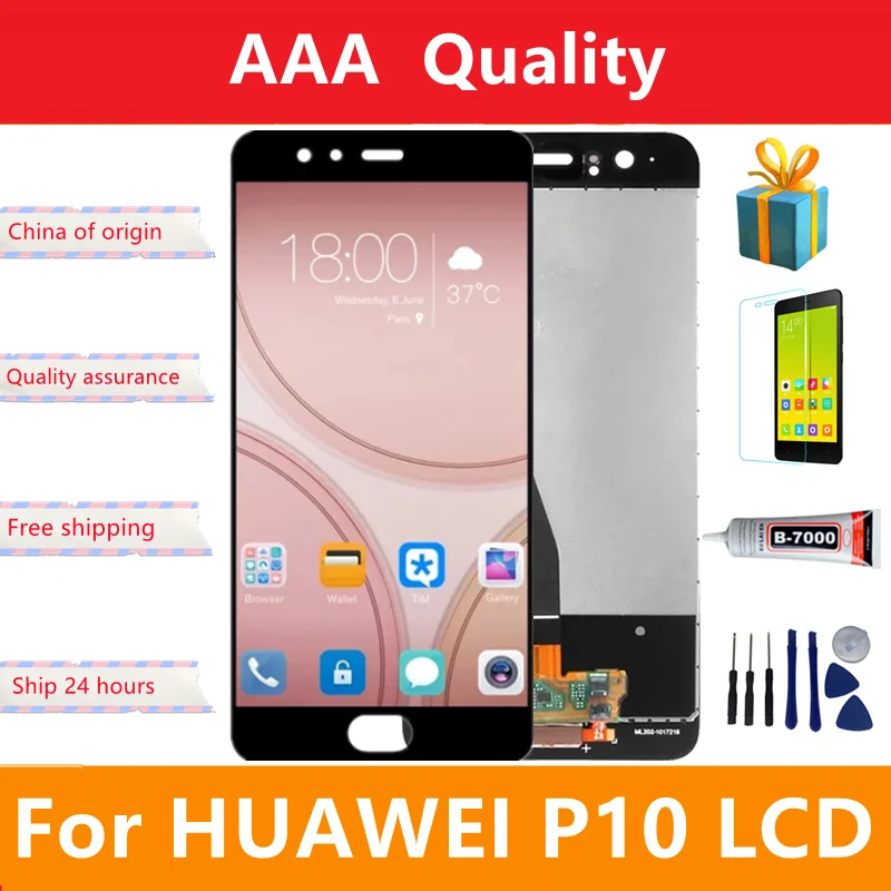 

5.1'' Display Screen for Huawei P10 VTR-L29 AL00 TL00 L09 Lcd Display Touch Screen Digitizer With Frame Assembly for Huawei P10