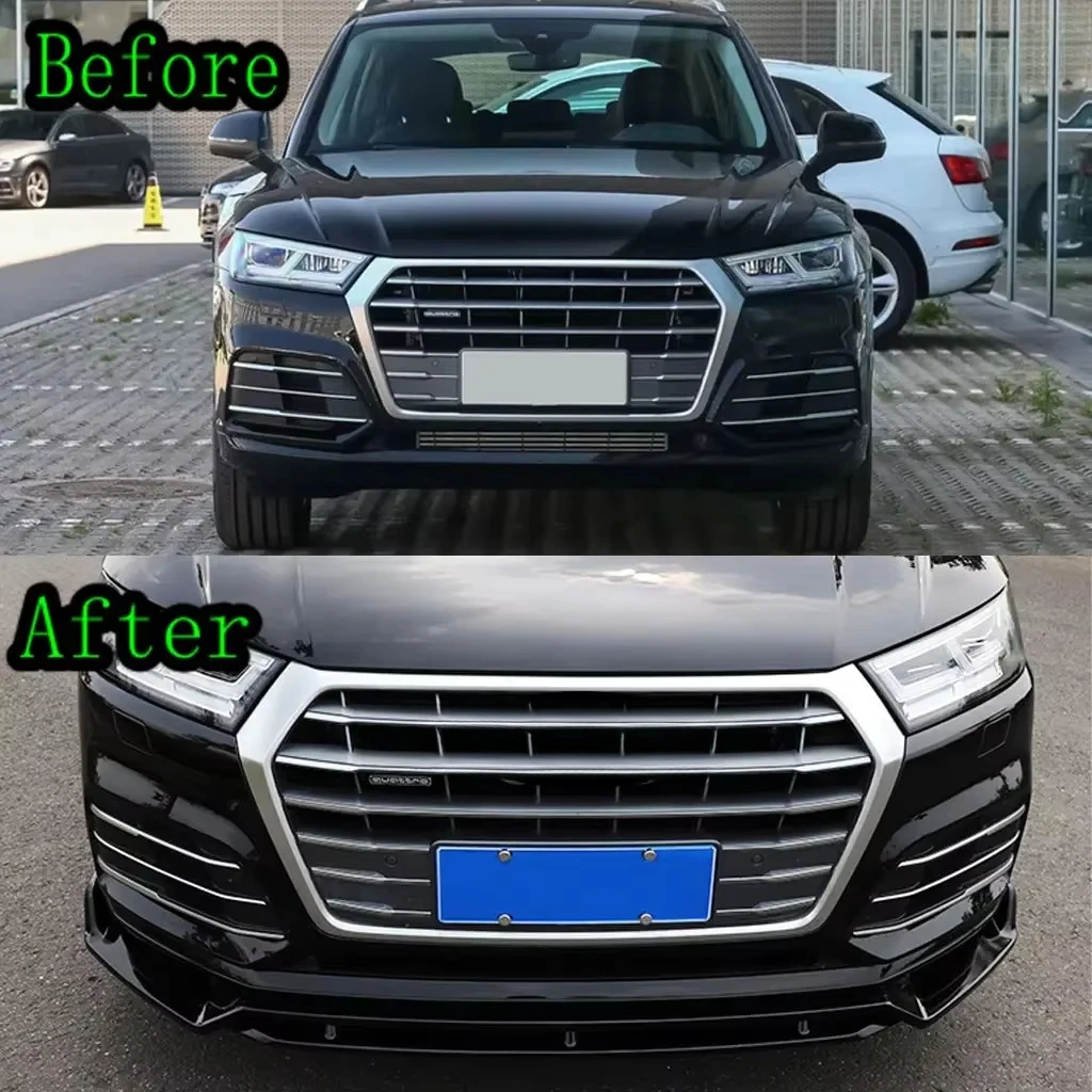 Car Exterior Accessories For Audi Q5 Q5L Front Shovel Skirt Board Bumper Splitter Lip Spoiler Body Kit Tuning Front Lip Auto Accessories car exterior accessories