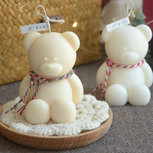 Cute Bear Silicone Mold Mini bear mold for Candle Making DIY Candle Mold  Aromatherapy Plaster Mold