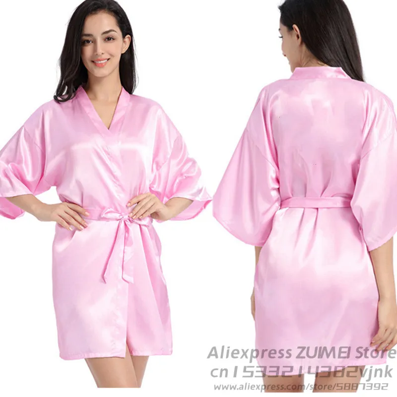 Wedding Satin Dressing Gown Personalized Fixed printing Flower Print Bride Team Bathobe Bridal Party Robes Bridesmaid Robes gift bride robes
