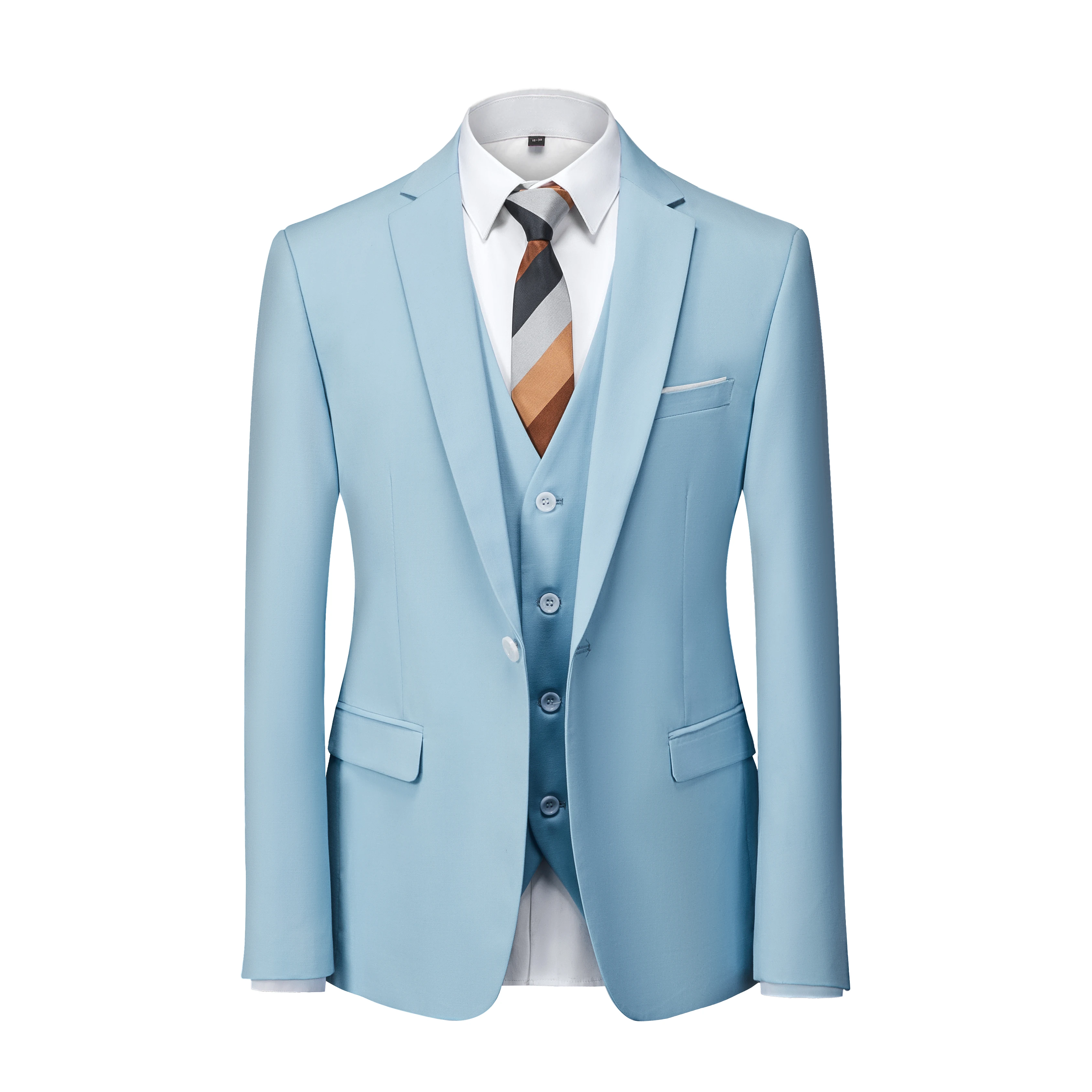 Men's Blazer Business Slim Official Solid Color Groom Dress Coat High Quality Plus size Fashion Suit Jacket 4