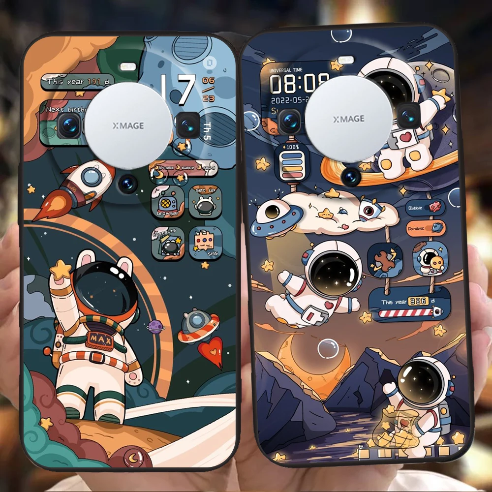 Hello Astronaut Silicone Phone Case Cover - Stylish Protective Shell with Space Theme Design