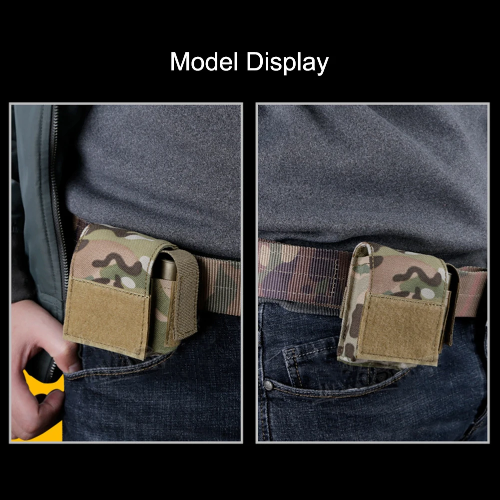 Nylon Molle Pouch Waist Bag Multifunctional Mini Belt Small Pouch  Smartphone Strap Pack with Buttons for Outdoor Camping