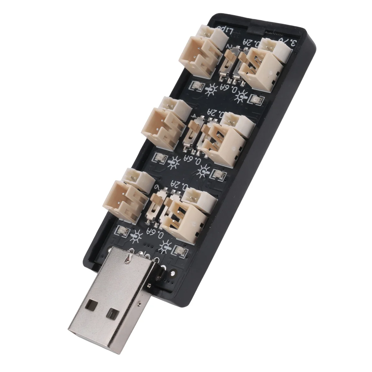 Chargeur USB multiport pour batterie LiPo 1S 3.7V/4.20V avec 6 canaux indépendants et connecteurs Micro-JST et JST-PH