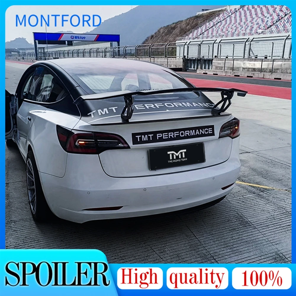 

2015-2021 модель S высокопроизводительный спойлер для крыла багажника для Tesla Model 3 S X спойлер из настоящего углеродного волокна модель три аксессуары