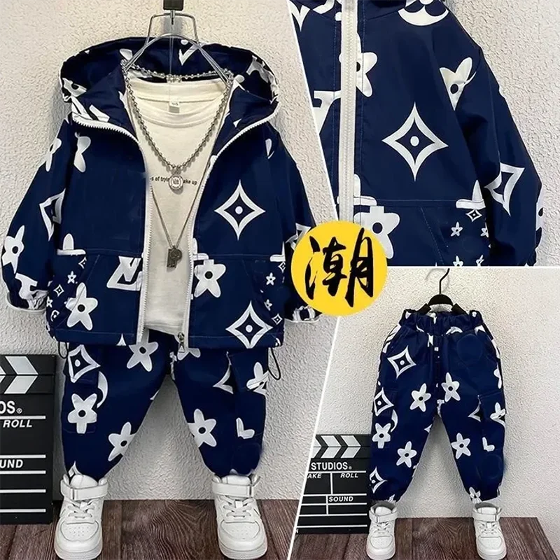 Зимняя осенняя одежда для мальчика набор повседневной мод