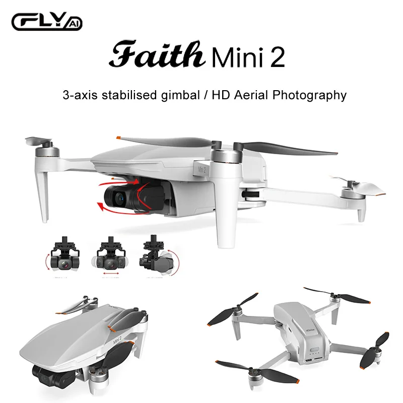 CFLY Faith 미니 2 드론, 3 축 브러시리스 손떨림 방지 짐벌, 4K 공중 카메라, 빅샷 다이 GPS, FPV 전문 회피 드론, 5km