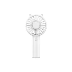 Portable Mini USB Rechargeable Handheld Fan for Makeup and Outdoor Use (White 1pcs)