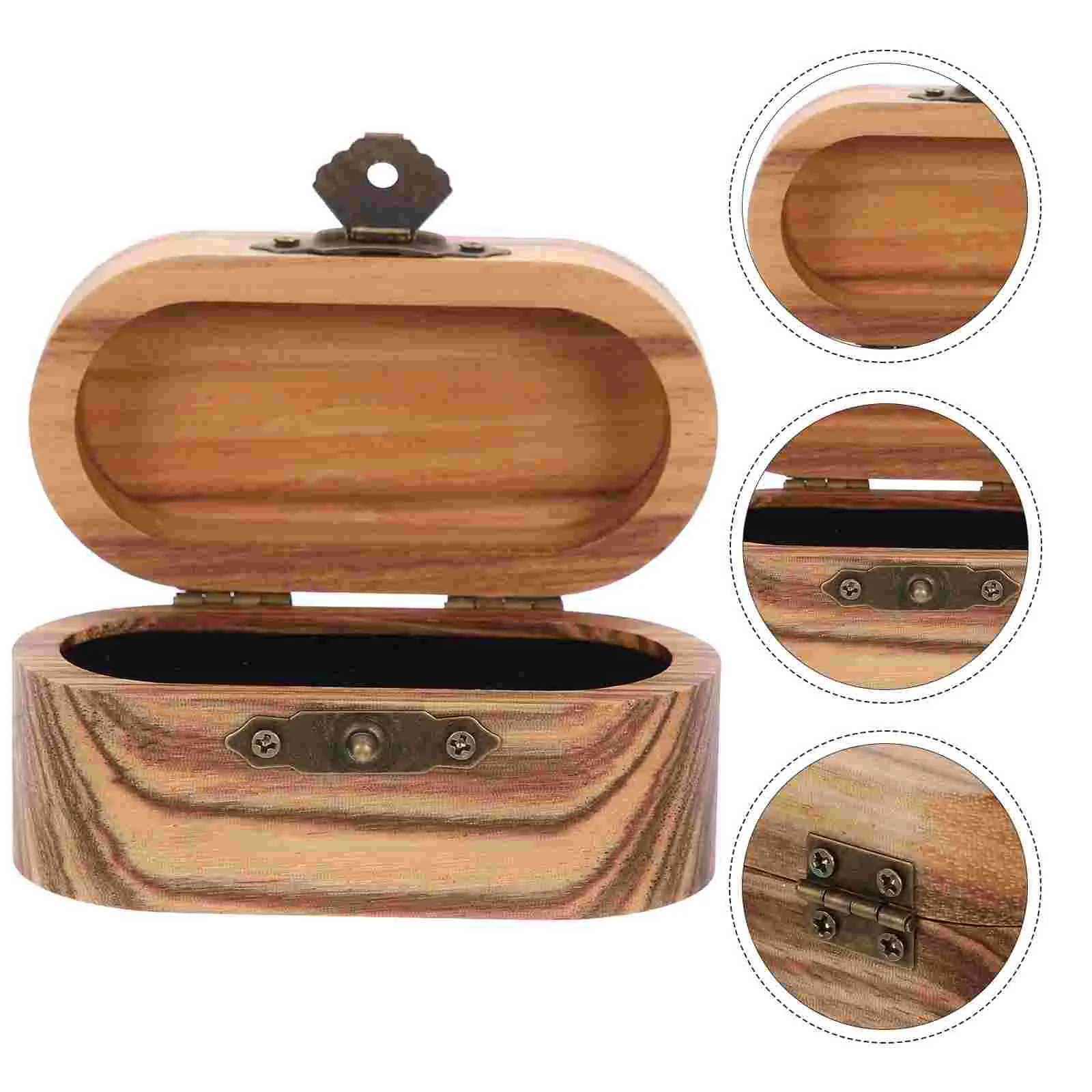 

Guitar Pick Wooden Box Storage Case Organizer Bass Carrying Sponge Plectrum Container