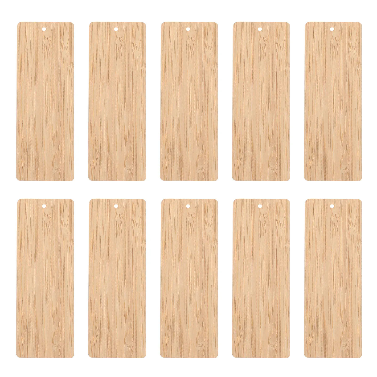 10pcs Blank Bamboo Bookmark DIY Craft Decoration Book Tags wooden bookmark bookmarks stationery supplies