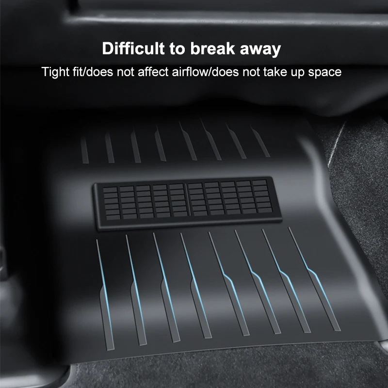 For Tesla Model Y Under Seat Air Outlet Mask Integrated Protective Cover Dustproof Foot Pads Car Accessories