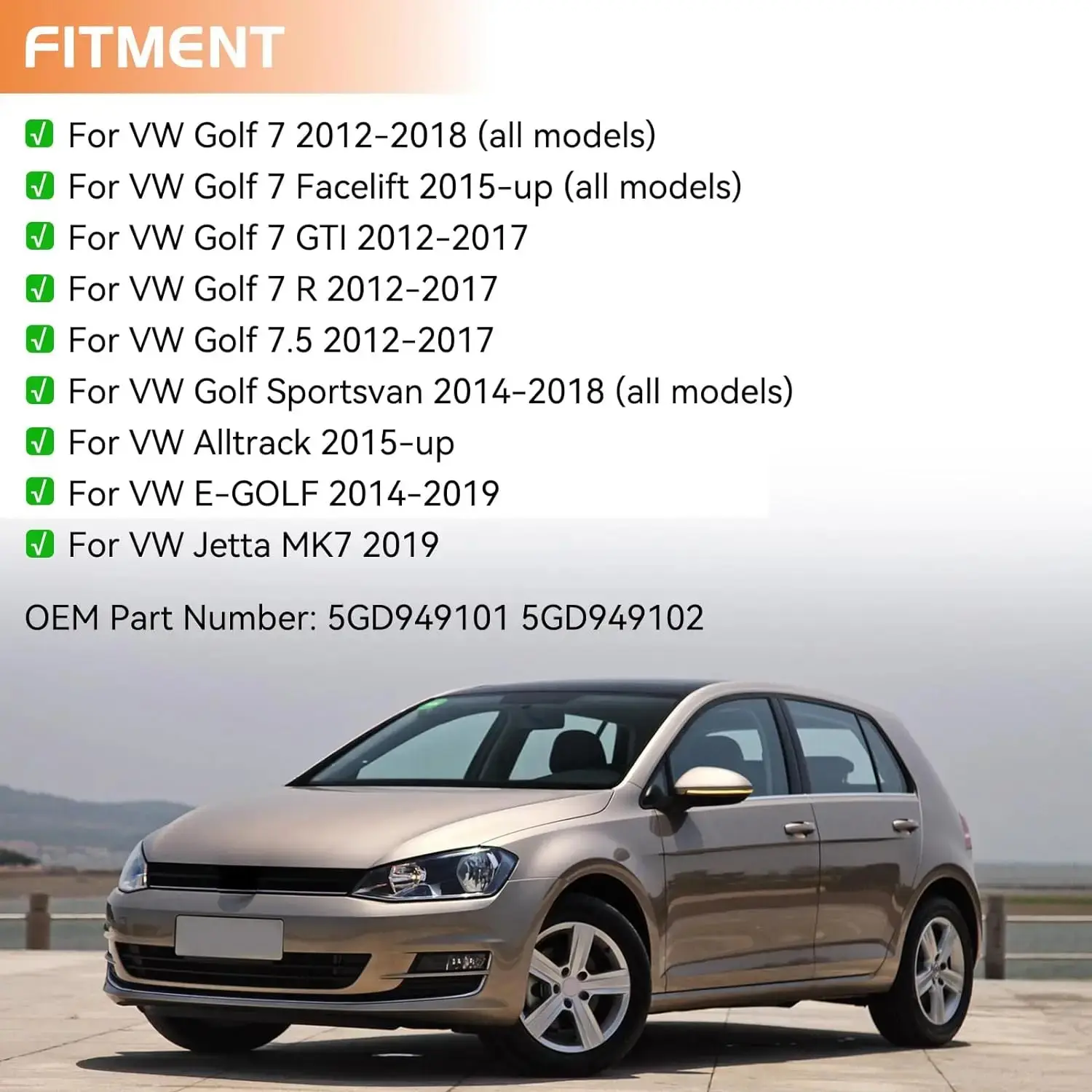 ٰ  7 VII MK7.5 JETTA MK7  ̳  õ, LED ̵  ̷ ǥñ   