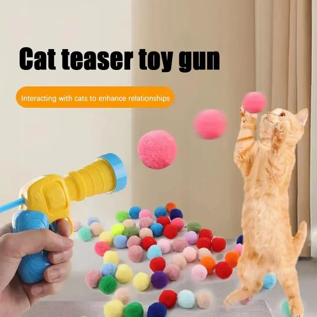 Cat Toys Interactive Launch Training Toy For Pet Kitten Creative Mini Shooting Gun Games Stretch Plush Ball Toys Pet Supplies Cat Toys Interactive Launch Training Toy For Pet Kitten Creative Mini Shooting Gun Games Stretch Plush Ball Toys Pet Supplies