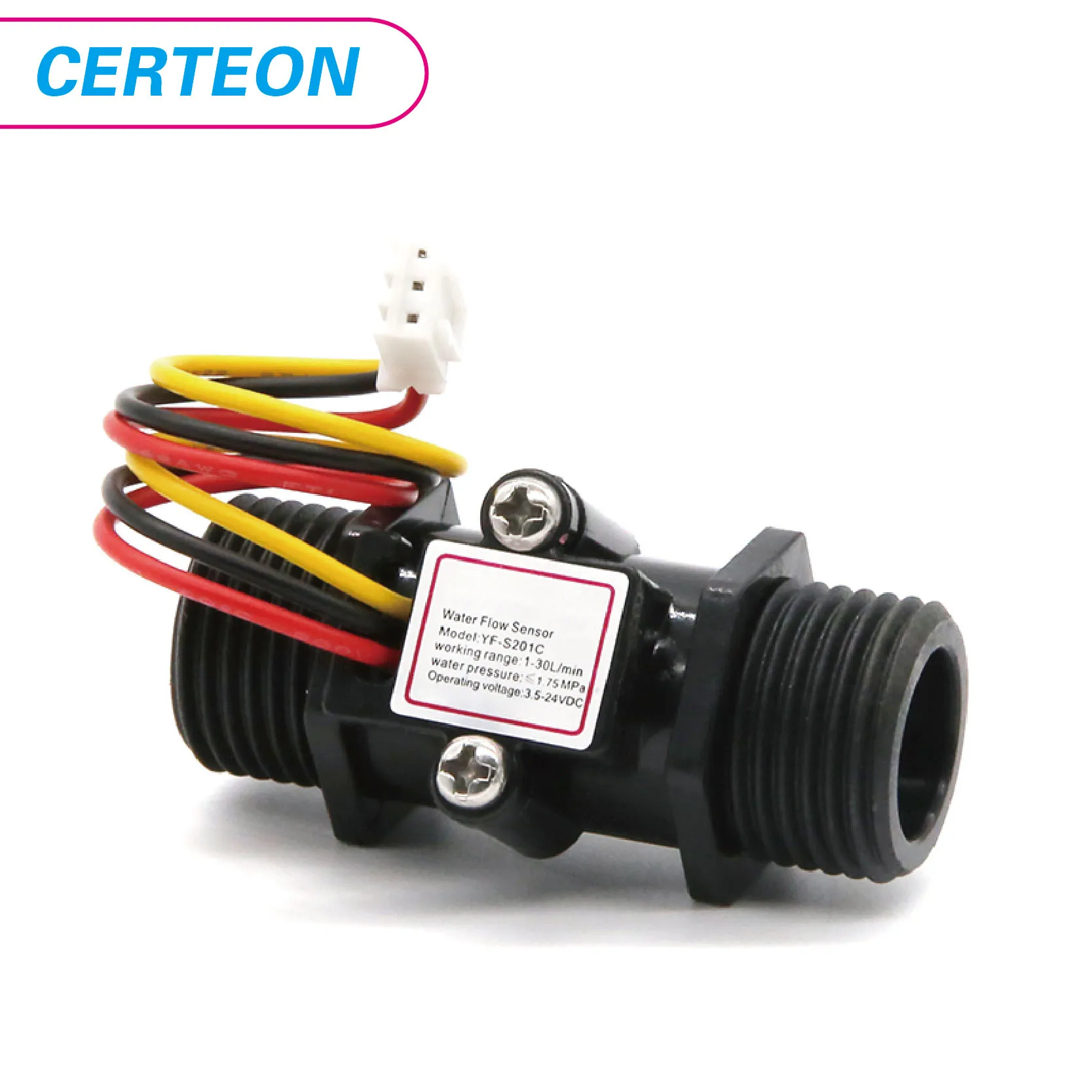 YF-S201 YF-S201B YF-S201C 1/2" Water Flow Sensor G1/2" Hall Effect Flow Meter for Water Heater