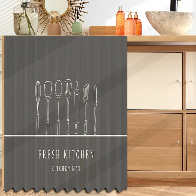 Kitchen Cabinet Curtains Home Decor Short Cabinet Curtain Shelf Short Privacy Curtains Dust Oil Fume Proof Cabinet Skirt Curtain 6