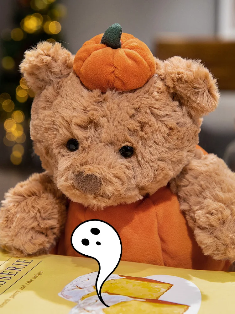 20-30CM Soft Pumpkin Bear, Pumpkin Rabbit Cloak, Eggplant Earmuffs