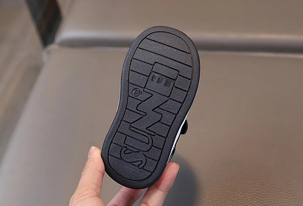 PU Leather Sport Shoes For Children Ergonomics Baby Boy's Sneakers Soft-soled Waterproof Kid's Toddler Shoes Girl's Sneakers