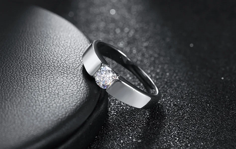 Charm 925 Sterling Silver Rings For Women Shining crystal size 7/8/9/10 Fashion Party Gifts engagement wedding Jewelry 3