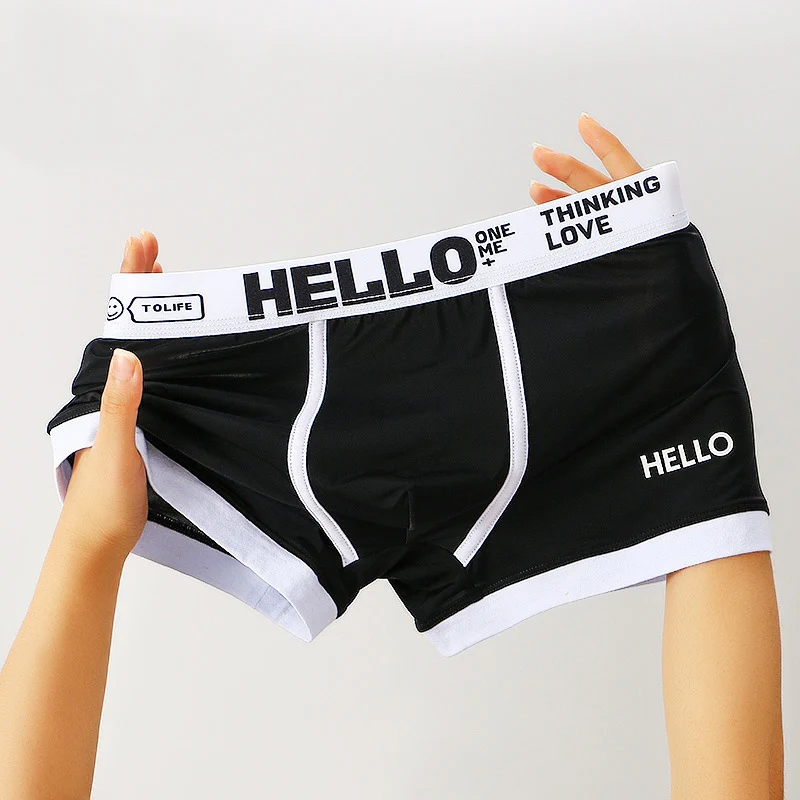 Boxer Shorts 2Pcs/lot Fashion Men's Panties Summer Ice Silk Breathable Male Boxers