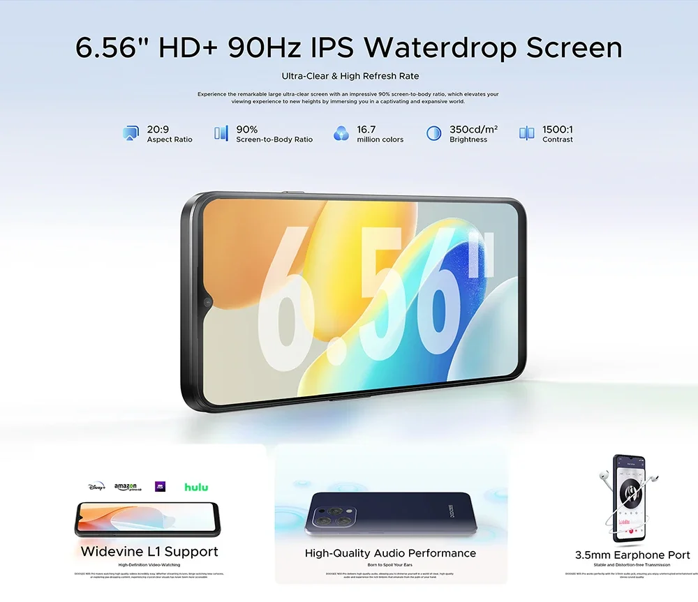 DOOGEE N55 Android 14 Smartphone 6.56 « HD S4fe23d273ea4489bac07c8443f0964a7C