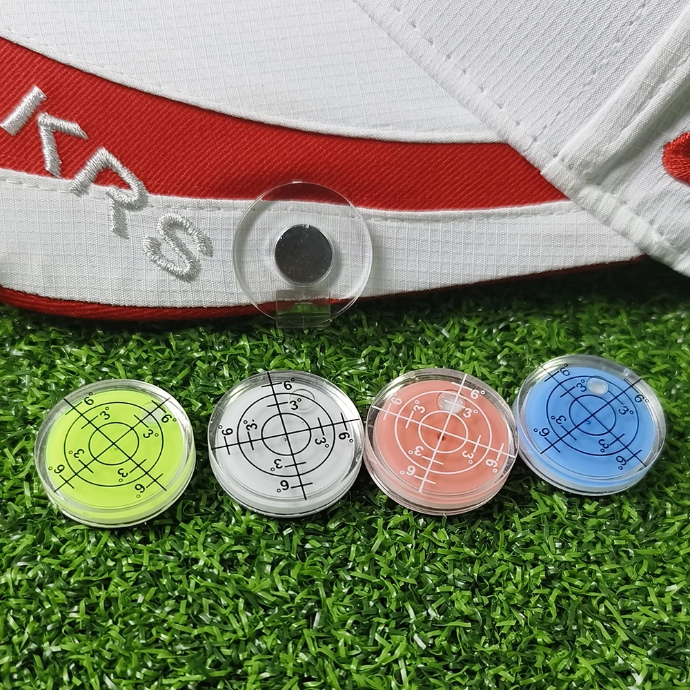 Golf Hat Cap Clip with Detachable Magnetic Ball Marker and Level Function