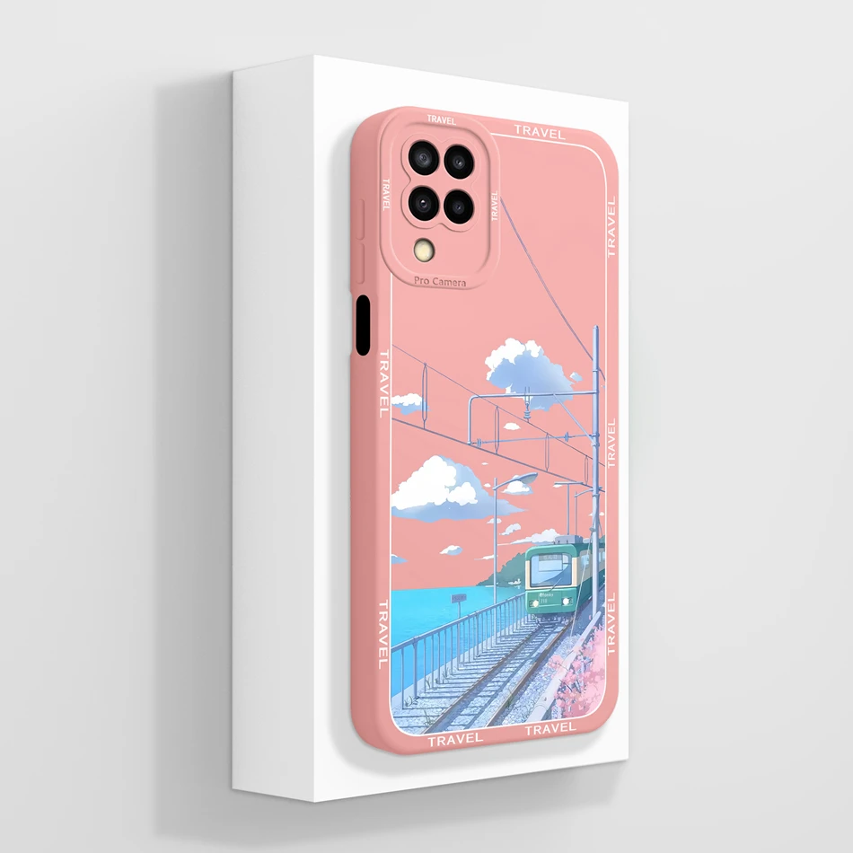 thumbnail image 1 of For Samsung A12 M12 F12 Case Aesthetic Full Protection Anti Slip Soft Liquid Silicone Bumper For Galaxy A M F 12 Back Cover Gift, 1 of 5