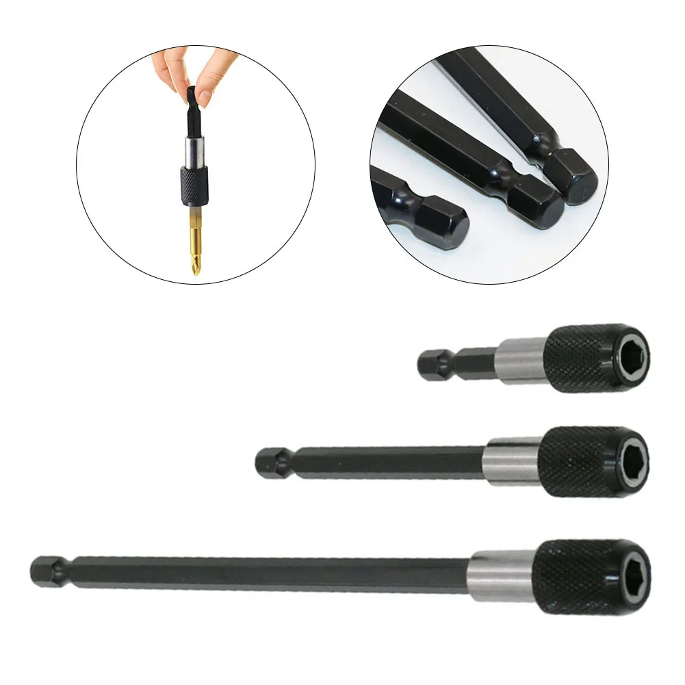 

1/4 Inch Hex Shank Quick Release Electric Drill Screwdriver Bit Holder 60mm 100mm 150mm Extension Holder Bar Shank Power Tool