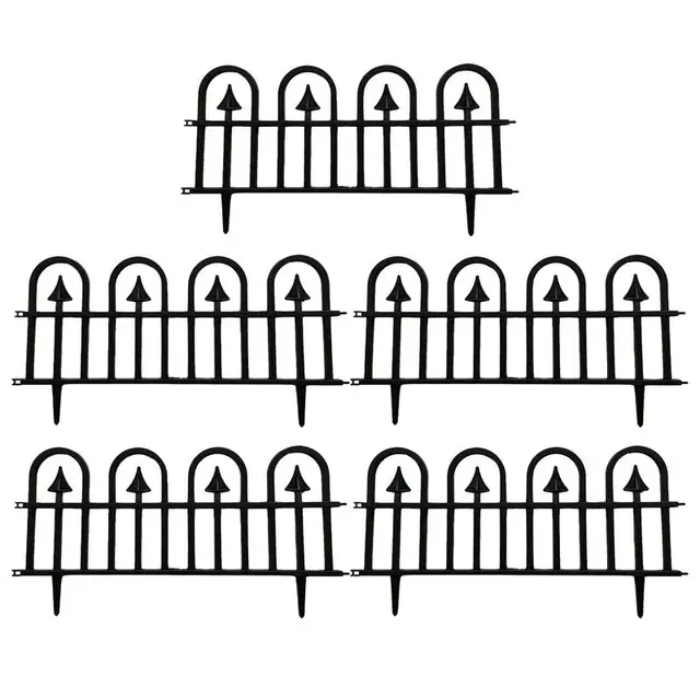 Dekoratív Kerti Kerítés Kültéri 5Db Újrahasznosított Stílusú Rugalmas, Nem Ossza Tüskék Díszítő Határ