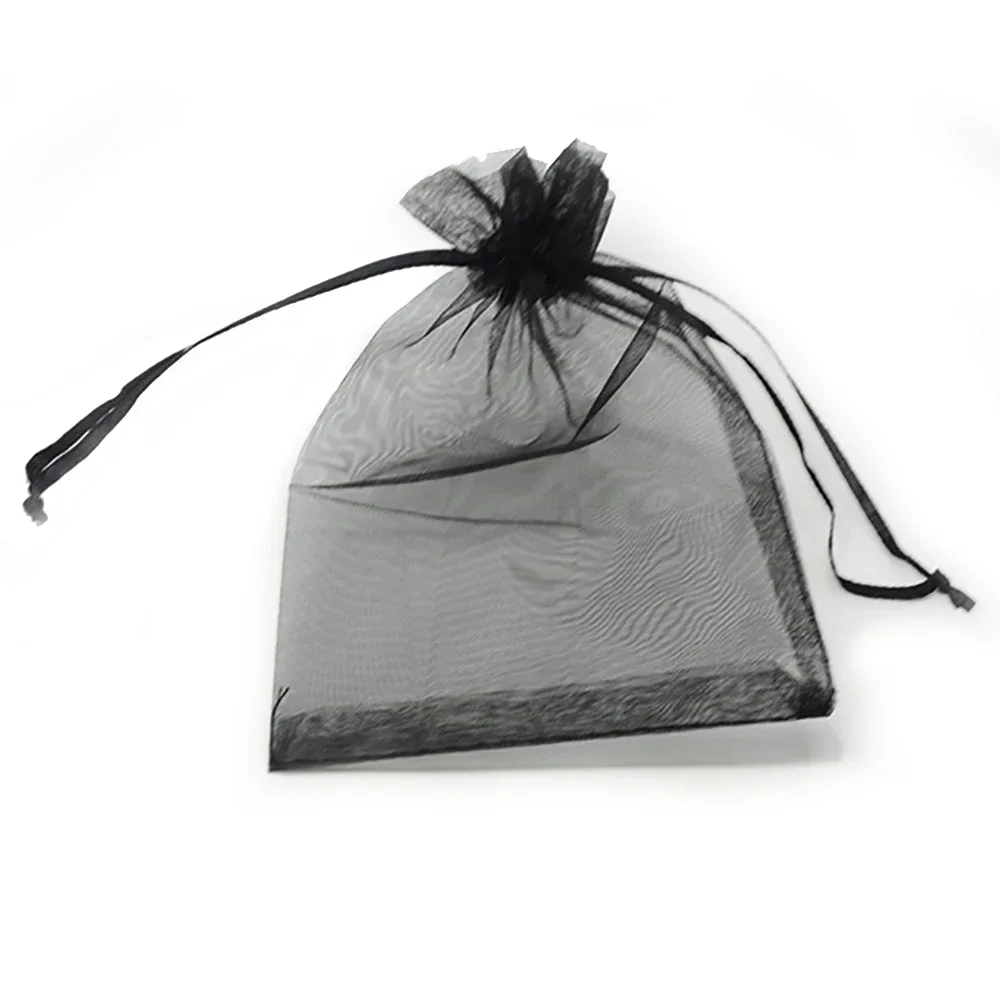 50pcs Jewelry Bag 5*7 7*9 9*12 10*15cm Wedding Gift Organza Packaging Display Pouches