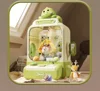 Automatic Doll Machine Toy for Kids Mini Cartoon Press Operated Play Game Claw Crane Machines with Light Music Children Toy Gift 4