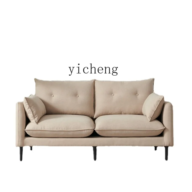 

ZC Fabric Sofa Small Apartment Double Three-Seat Modern Minimalist Apartment Bedroom Small Sofa