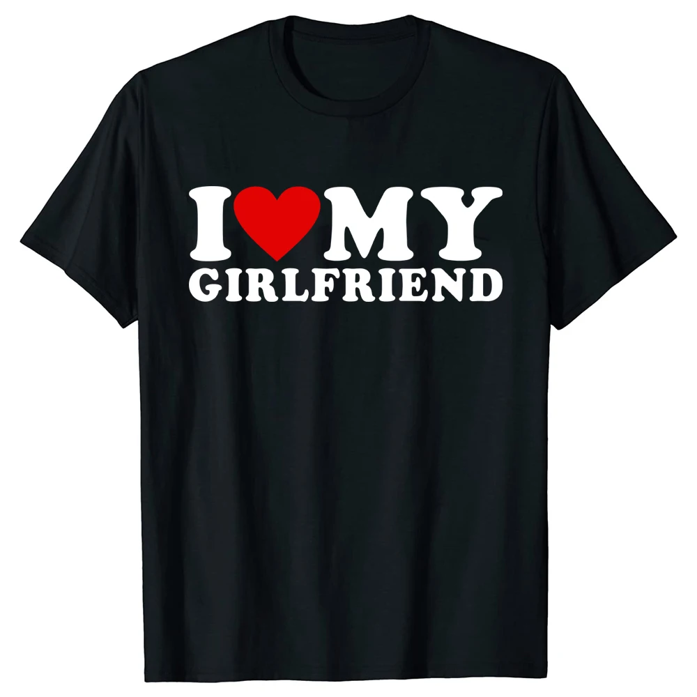 

90S Short Sleeve Fun Slogan I Love My Girlfriend So Please Stay Away From Me Letter Pattern T-Shirt Y2K Top Casual T-Shirt