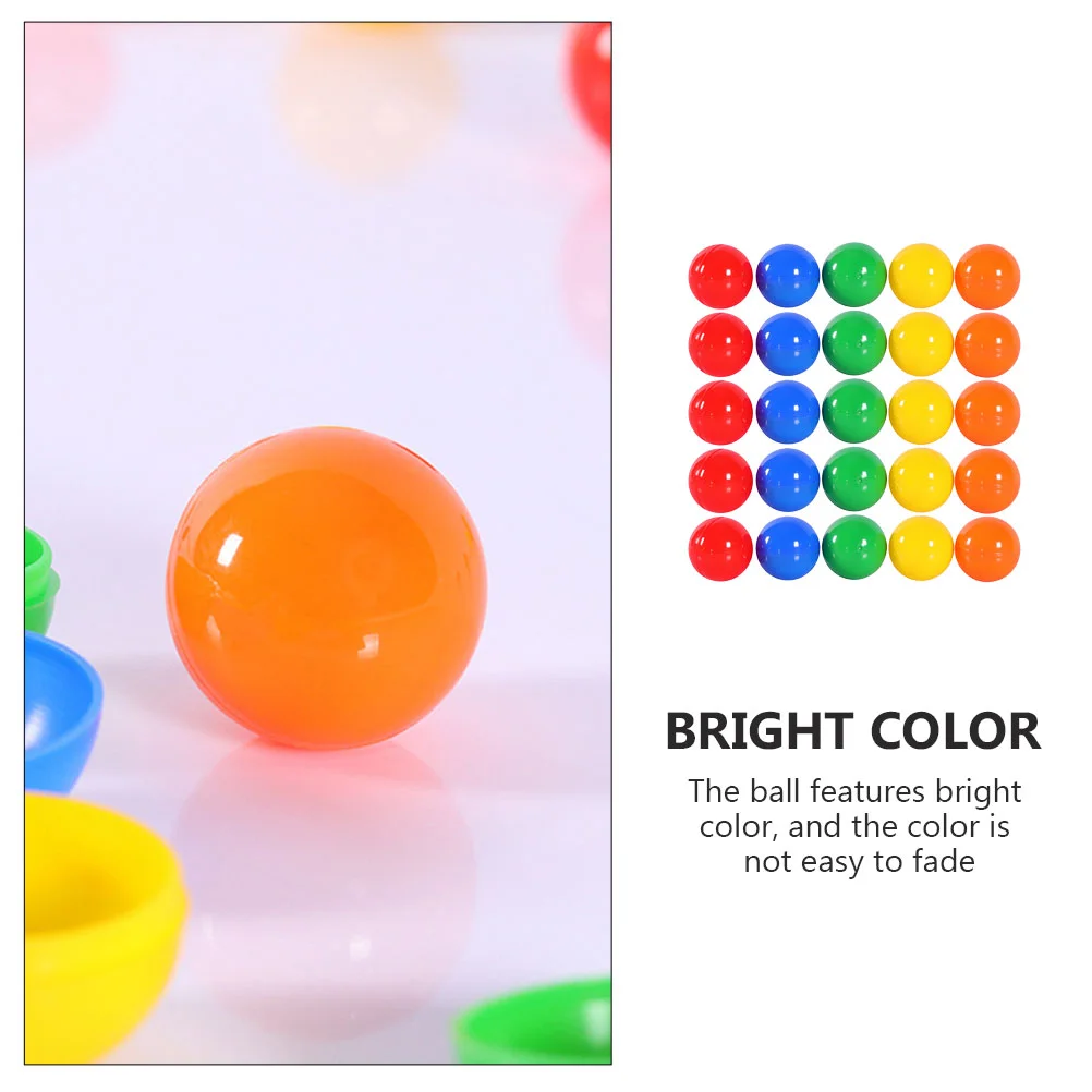 50 Pcs Lottery Ball Bingo Balls with Cage Colored Game Raffle Drawing Calling Pingpong