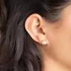 AAA + 8mm perle d'eau douce, boucles d'oreilles en forme de perle en cage plaquée or à la mode pour femmes boucle d'oreille en or pour femmes cadeau de mariage