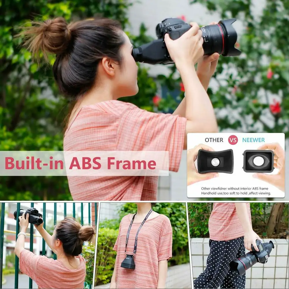 GGS S8 3X Optical Viewfinder Magnetic Camera Viewfinder Fit 3-3.2" LCD Canon Nikon