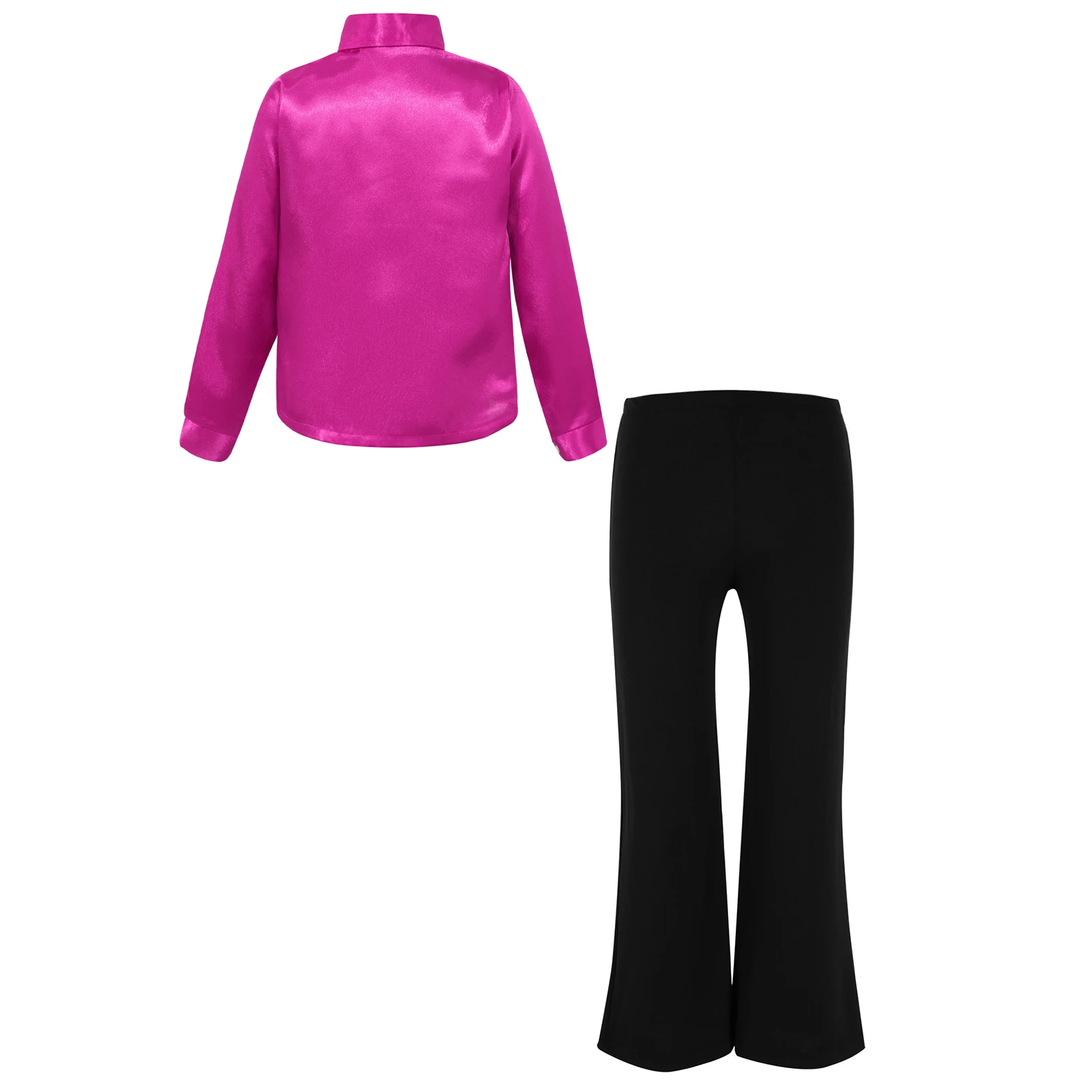 Kinder-Jungen-Jazz-Tanz-Bühnenoutfits, Hip-Hop-Kostüm, langärmliges, glitzerndes Paillettenhemd mit Knöpfen und Hose – Detail 18