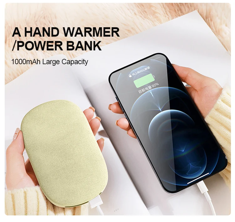 Hand Warmers Rechargeable Usb Reusable 10000mah Powerbank Portable