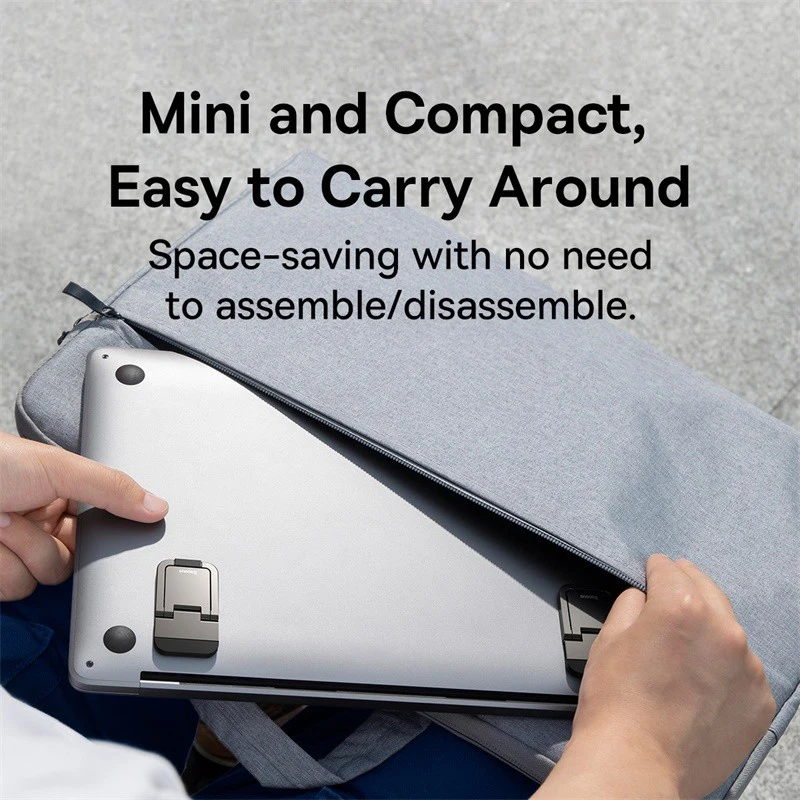 Baseus-suporte Portátil de Alumínio para Laptop Suporte para Computador de Mesa Suporte para Notebook Macbook Pro Ipad 1018 Pcs - Imagem 3