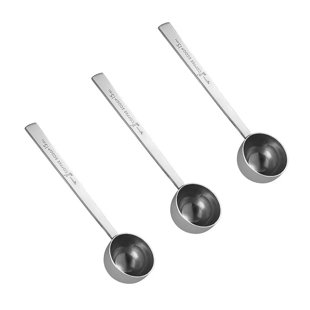 Stainless Steel Coffee Scoop Tablespoon Measuring Spoon Coffee Scoop 15ml  Long Handle Coffee Spoons
