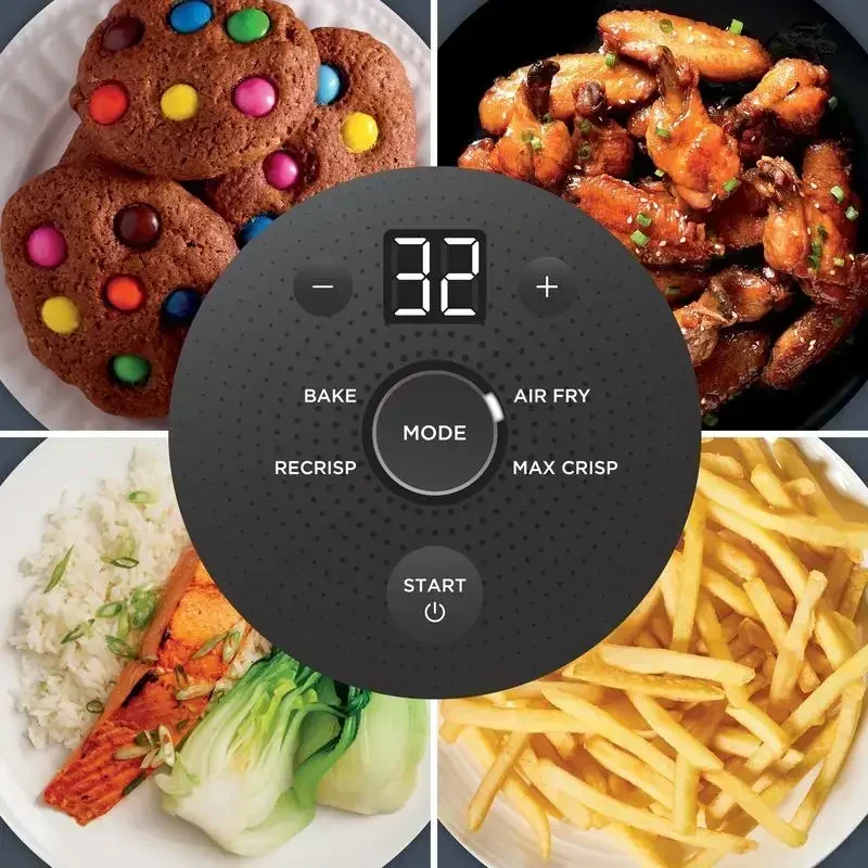 Ninja Crispi 4-in-1 Portable Glass Air Fryer Cooking System, 4 QT& 6 Cup Glass Containers with Storage Lids,Easy Meals,Microwave 4
