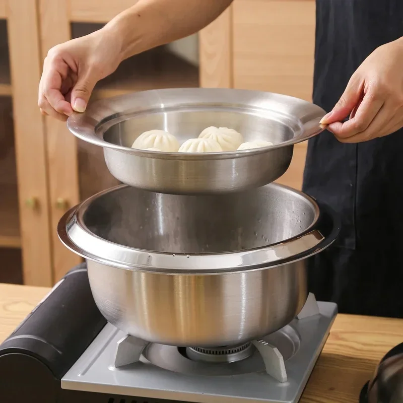 Hot Sale 304 stainless steel Pan with inner diameter 20-26cm flying saucer steamer tray steam grid plate steamer Steaming rack