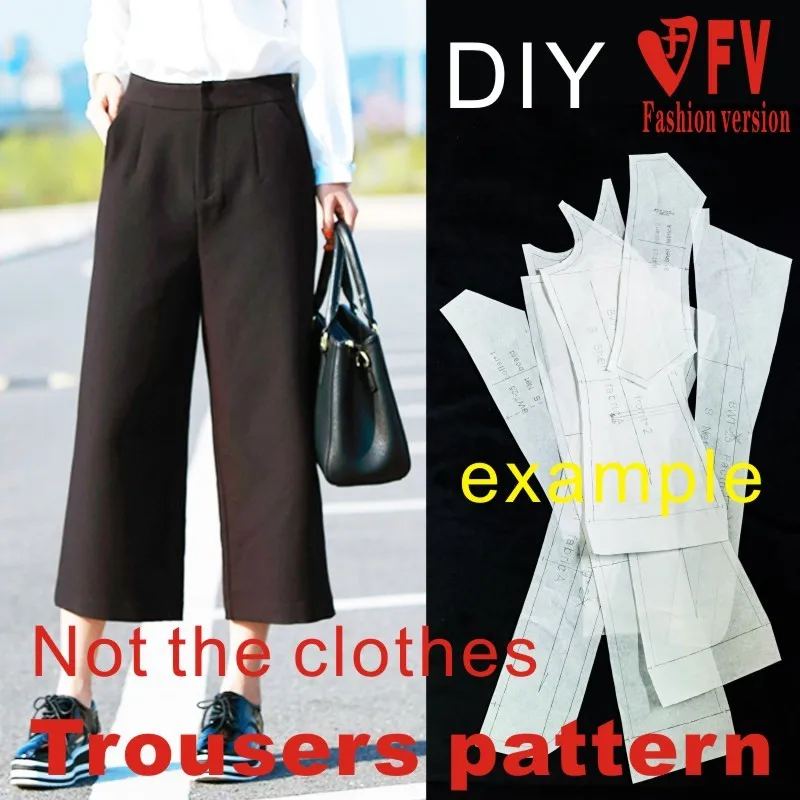 Widening leg pants sewing pattern The trousers pattern(Not the pants) BZK-4