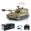 1/16 Scale Tongde M109A2 RTR RC Military Tank Self-propelled Metal Wheels Controlled Panzer Truck BB Vehicle Car for Boy TH24240 1