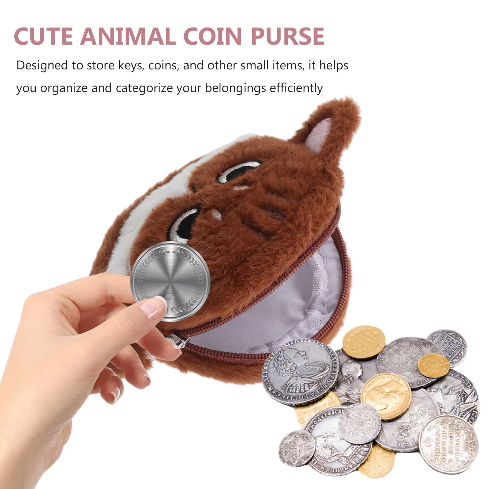 귀여운 고양이 동전 지갑 소녀들을 위한 카와이 지갑 작은 메이크업 립스틱 케이스 문구류 보관 파우치 여행용 액세서리