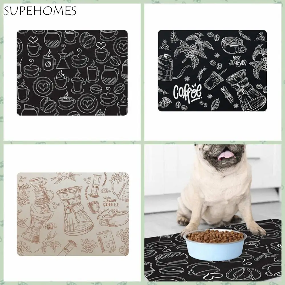 

Rectangle Coffee Machine Absorbent Mats Fashion Absorbent Non-slip Insulation Mat Non-wash Draining Pad Table